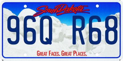 SD license plate 96QR68