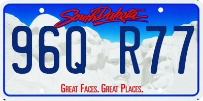 SD license plate 96QR77
