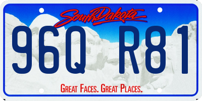 SD license plate 96QR81