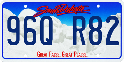 SD license plate 96QR82