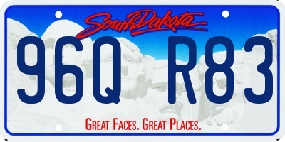 SD license plate 96QR83