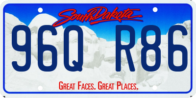 SD license plate 96QR86