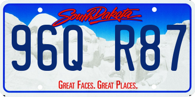 SD license plate 96QR87