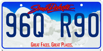 SD license plate 96QR90