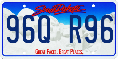 SD license plate 96QR96