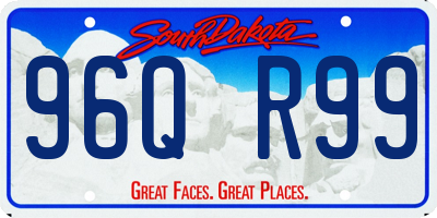 SD license plate 96QR99