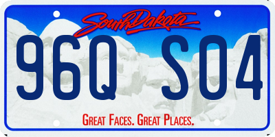 SD license plate 96QS04