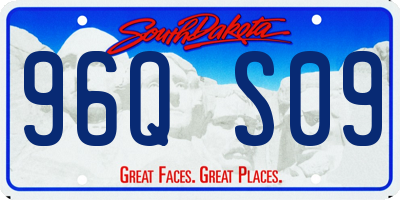 SD license plate 96QS09