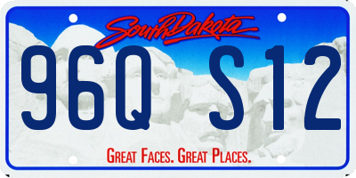 SD license plate 96QS12