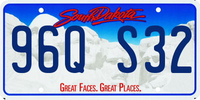 SD license plate 96QS32