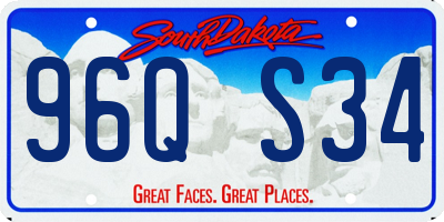 SD license plate 96QS34