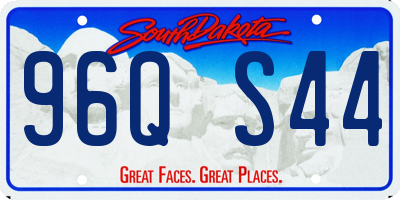 SD license plate 96QS44