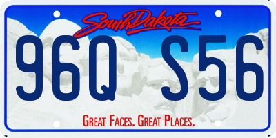 SD license plate 96QS56