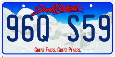 SD license plate 96QS59
