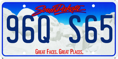 SD license plate 96QS65