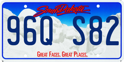SD license plate 96QS82