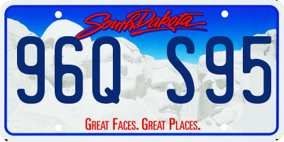 SD license plate 96QS95