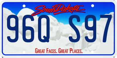 SD license plate 96QS97