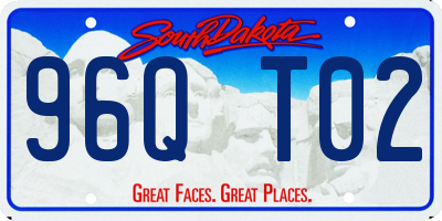 SD license plate 96QT02