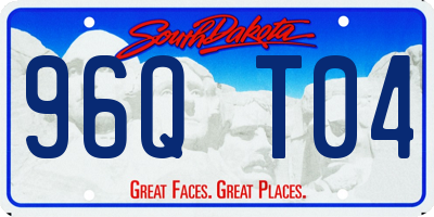 SD license plate 96QT04