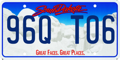 SD license plate 96QT06