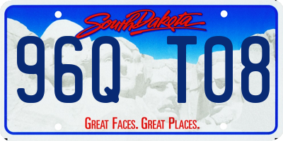 SD license plate 96QT08