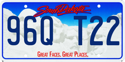 SD license plate 96QT22