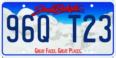 SD license plate 96QT23