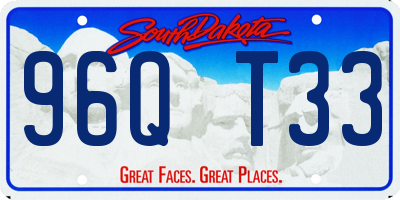 SD license plate 96QT33