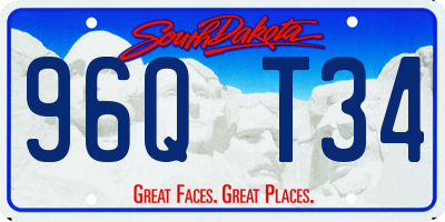 SD license plate 96QT34