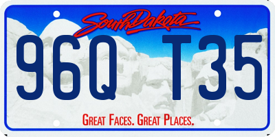 SD license plate 96QT35