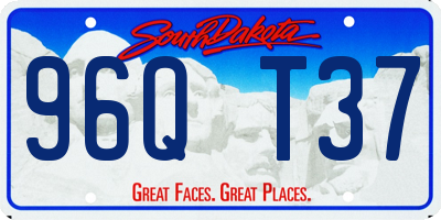 SD license plate 96QT37