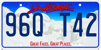 SD license plate 96QT42