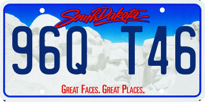 SD license plate 96QT46