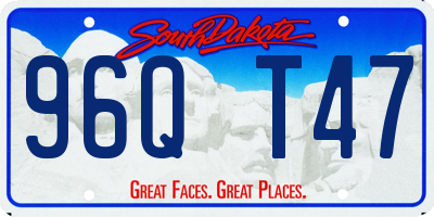 SD license plate 96QT47