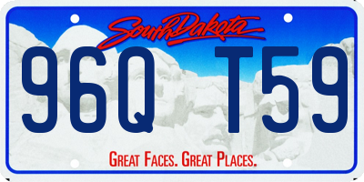 SD license plate 96QT59