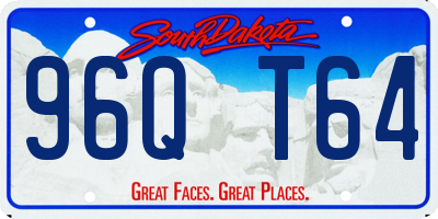 SD license plate 96QT64