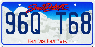 SD license plate 96QT68