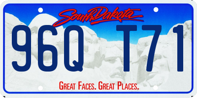 SD license plate 96QT71