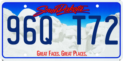 SD license plate 96QT72