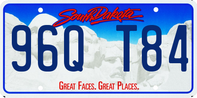SD license plate 96QT84