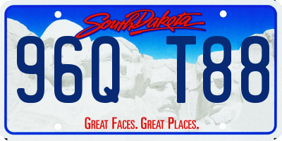 SD license plate 96QT88