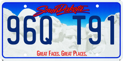 SD license plate 96QT91