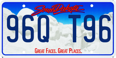 SD license plate 96QT96