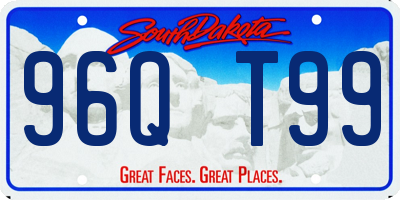 SD license plate 96QT99