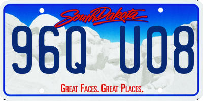 SD license plate 96QU08