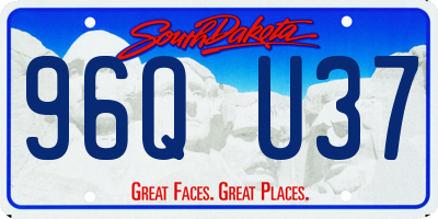 SD license plate 96QU37