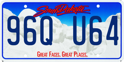 SD license plate 96QU64