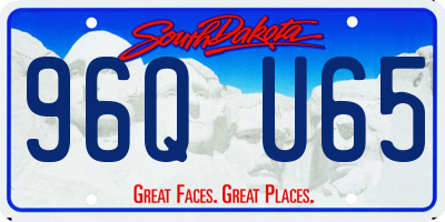 SD license plate 96QU65