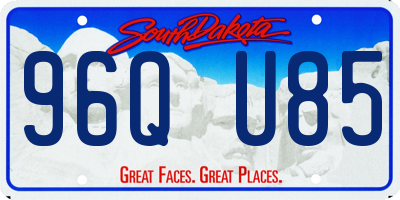 SD license plate 96QU85